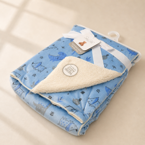 Super Soft Reverse side Cozy Sherpa Plush Baby Blanket