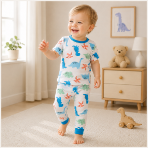 95% Viscose from Bamboo Dinosaur Kids Pajama Pants Set