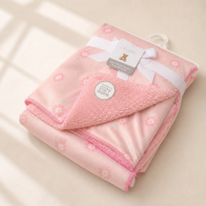 Super Soft Reverse side Cozy Sherpa Plush Baby Blanket