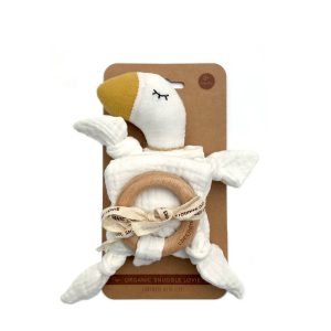 Organic Snuggle Lovey Blanket – Goose